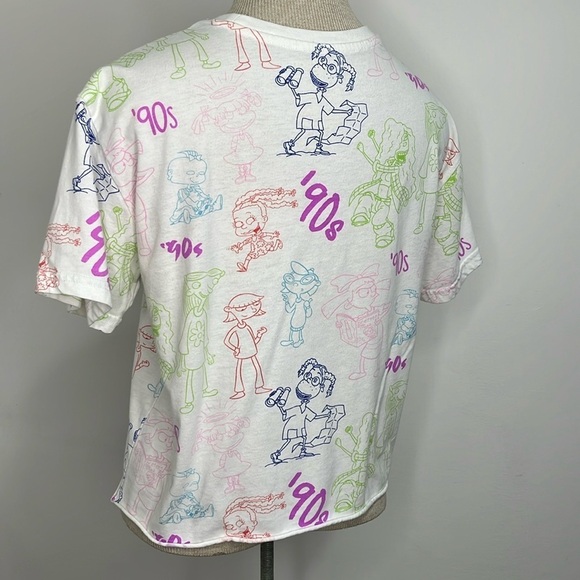 Nickelodeon 90's Rugrats Graphic All Over Print T-Shirt Women's Medium ? Neon - Picture 9 of 14